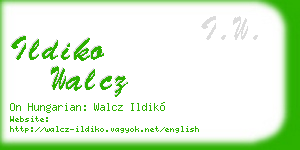 ildiko walcz business card